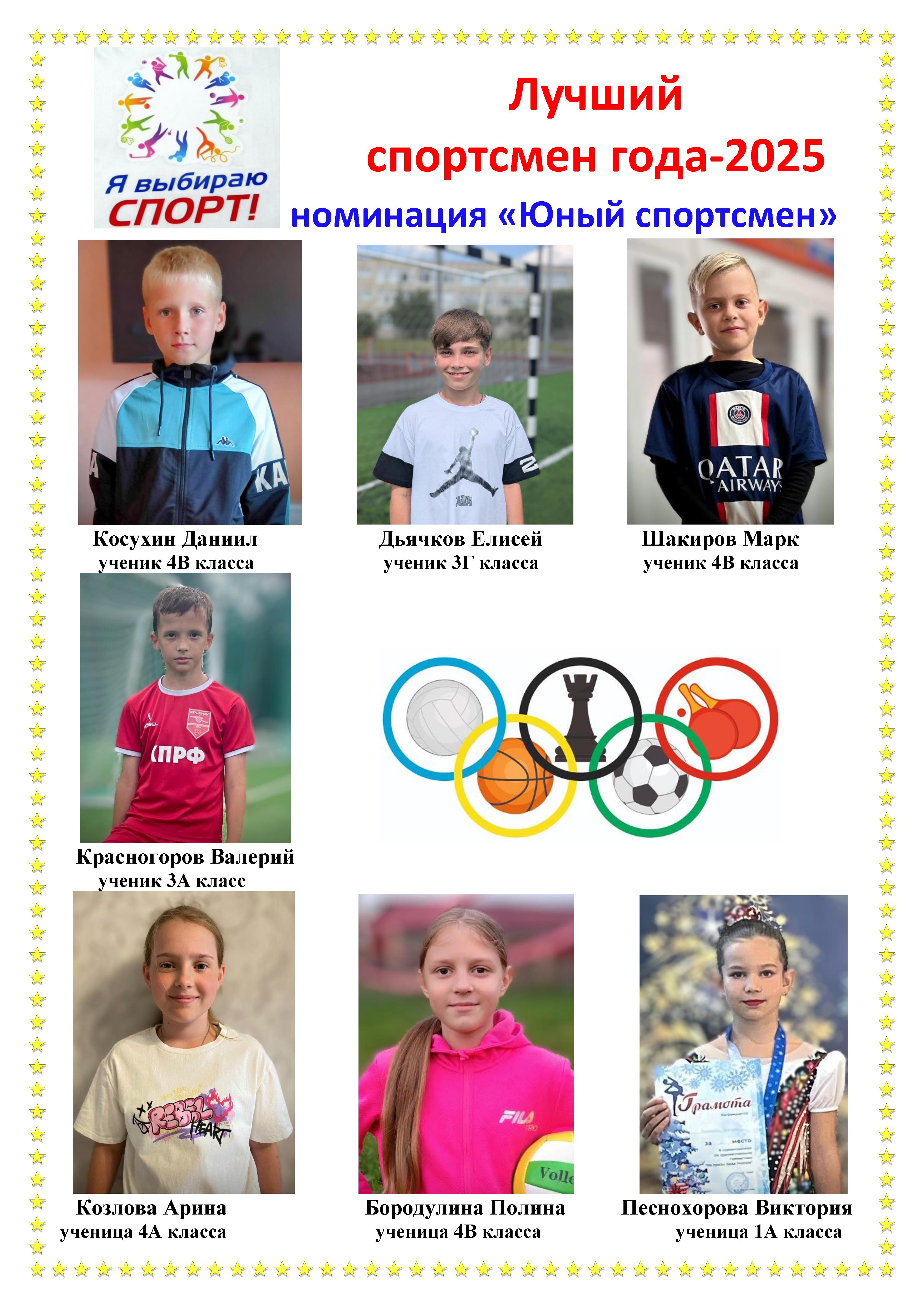 Стенд Юный спортсмен